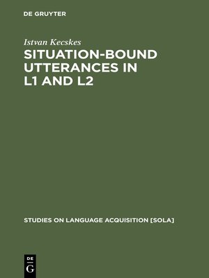 cover image of Situation-Bound Utterances in L1 and L2